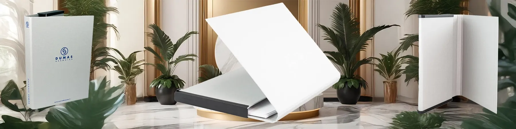 Un bandeau présentant des finitions luxe pour livres photo