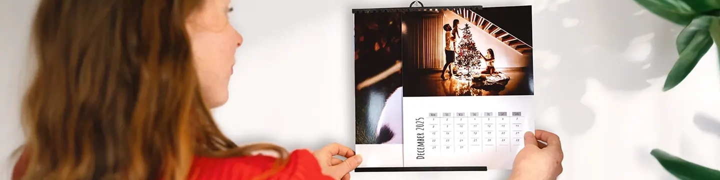 Un bandeau présentant des calendriers de bureau personnalisés
