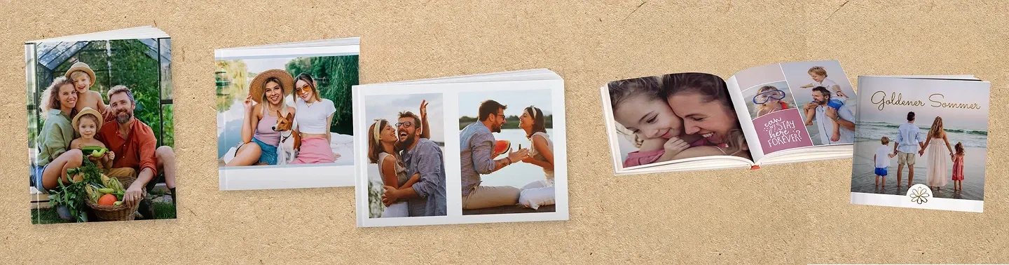 Un bandeau présentant des couvertures rigides personnalisées