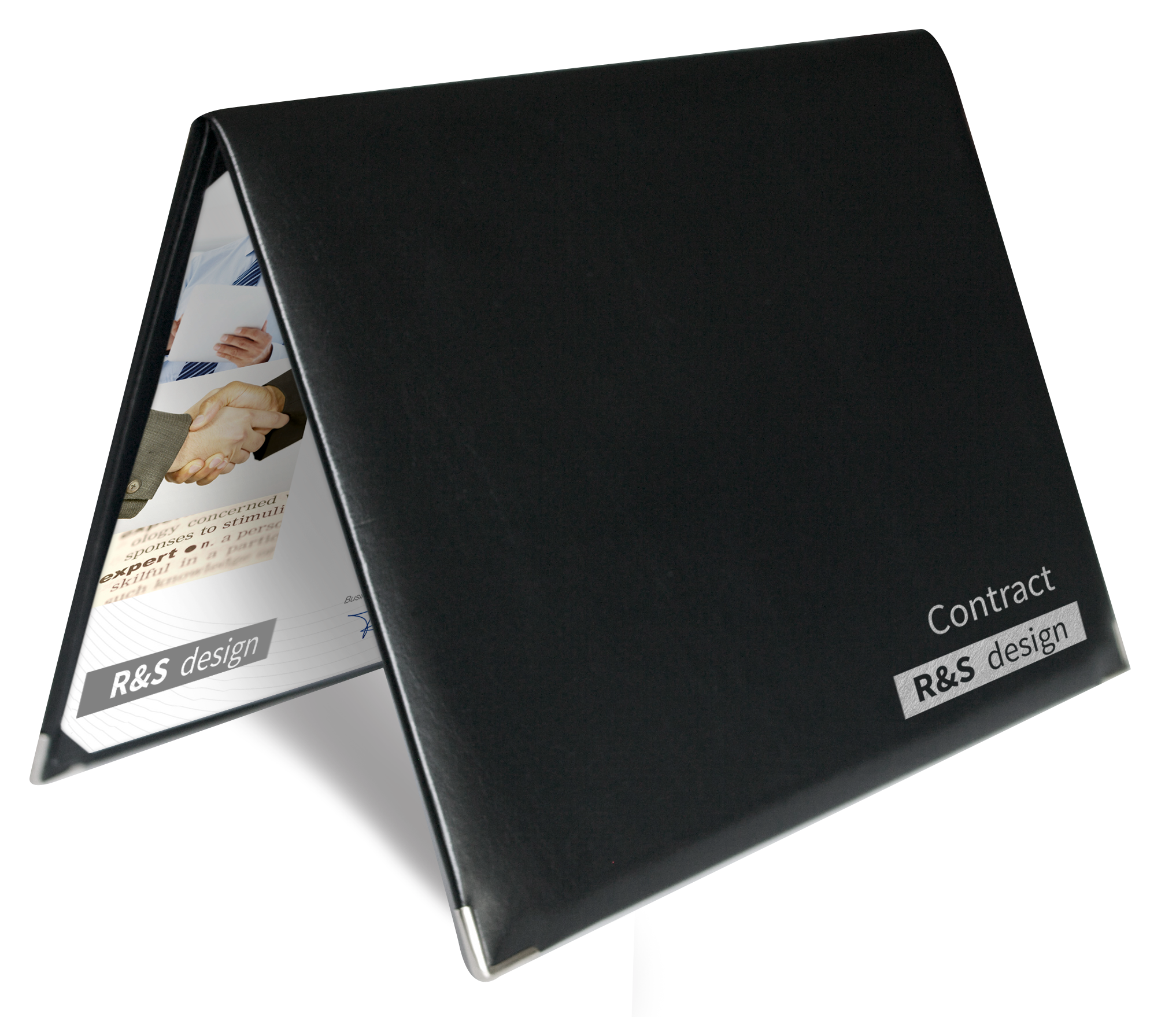 Présentation d'un dipôme version paysage avec une finition luxe la couverture étant retournée