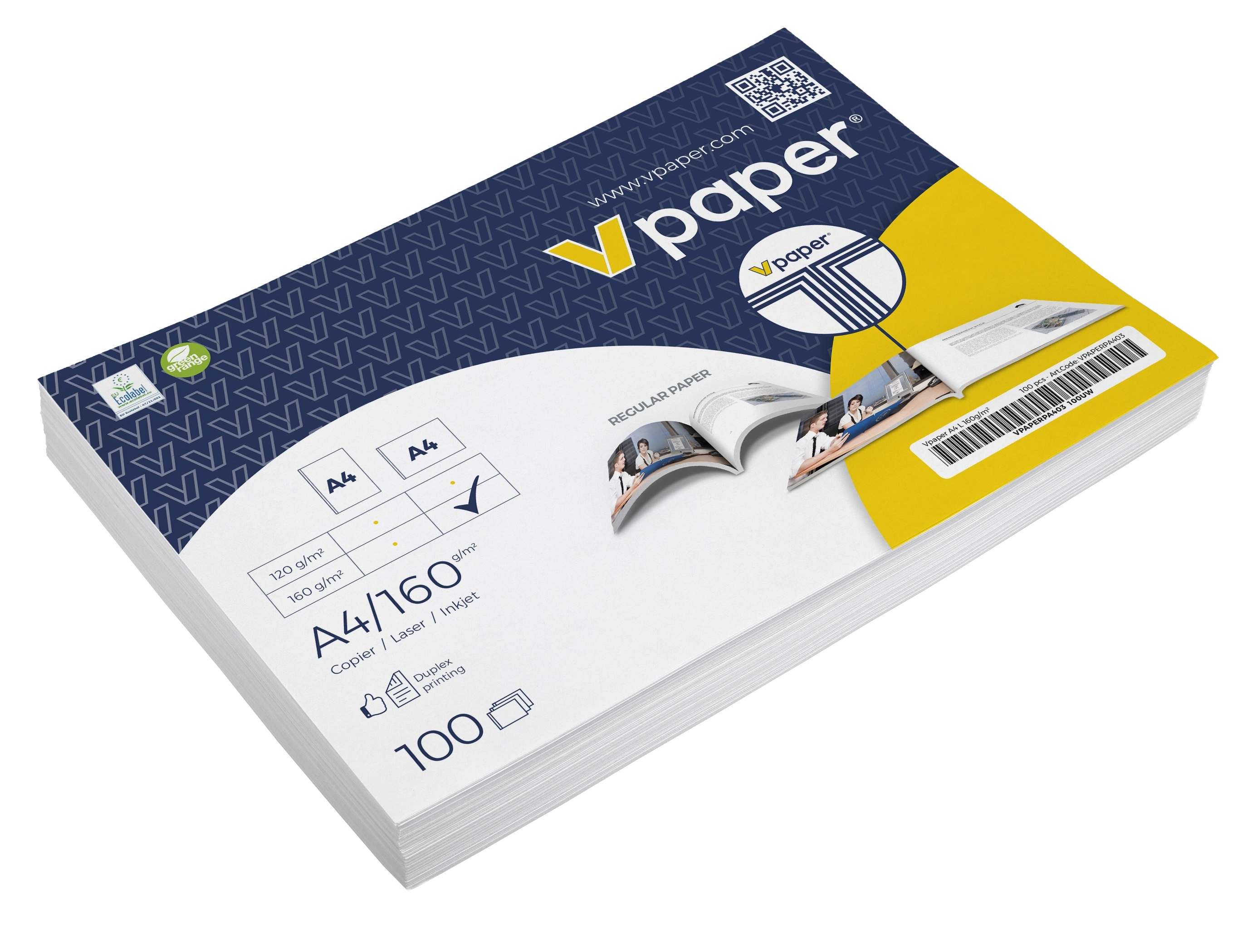 Ramette de papier V-Paper A4 160L