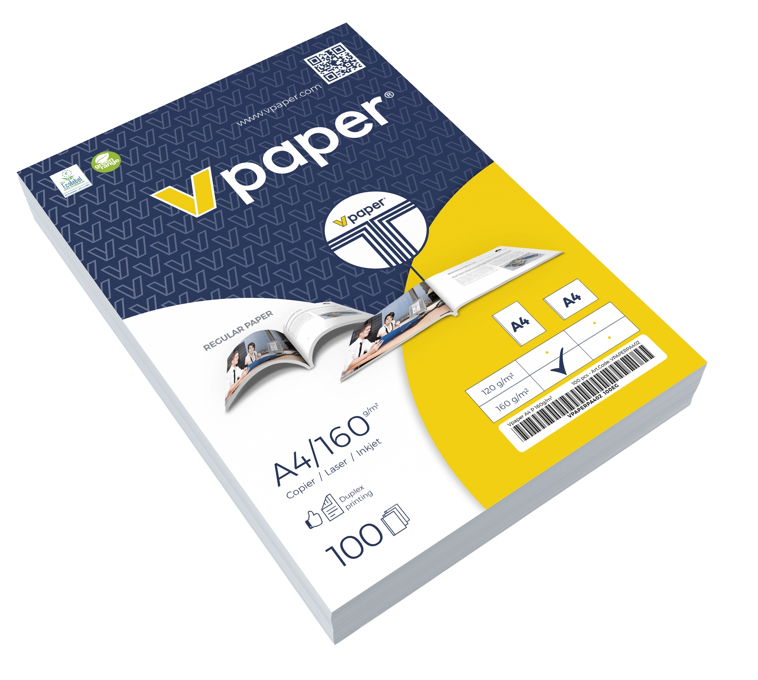 Ramette de papier V-Paper A4 160P