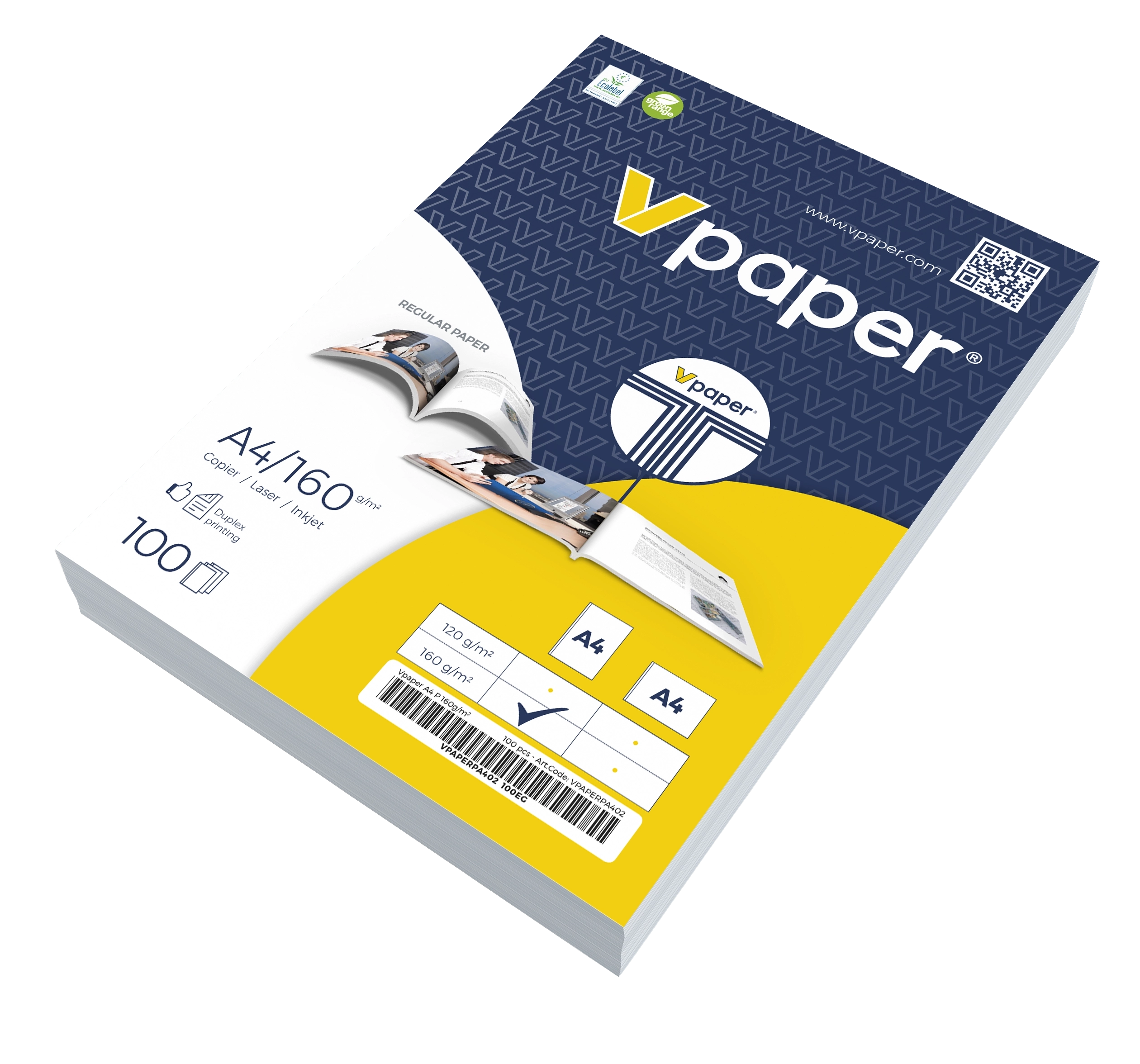 Ramette de papier V-Paper A4 160P