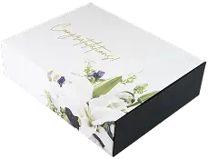 Une boîte format A4 à recouvrir personnalisée avec un dessin festif