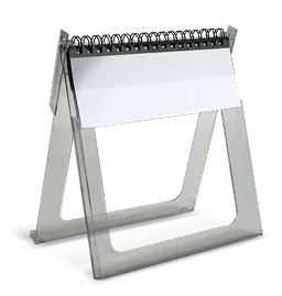 Présentation du support d'un calendrier de bureau