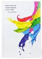 Couverture rigide personnalisée avec un dessin graphique coloré sur la face avant