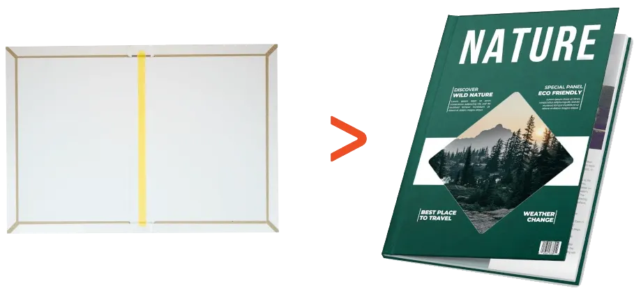 Présentation de la conception des couvertures rigide personnalisables formats 10x15 cm - 20x20 cm - 30x30 cm