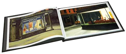 Album photo A3 paysage ouvert à plat présentant des photos imprimées au format A3