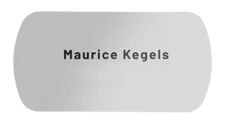 Plaque flexible seule avec impression d'un nom et prénom