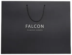 Sac cadeau personnalisée de couleur noire avec un logo